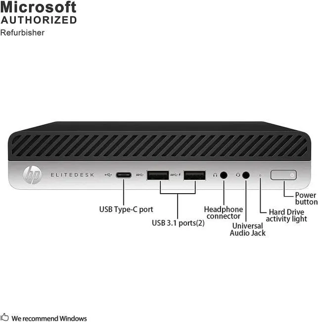HP Elitedesk 800 G4 Mini | i5 - 8500T | 8GB DDR4 | 256GB SSD | HEXACORE | Windows 11 PRO - Imagen 6