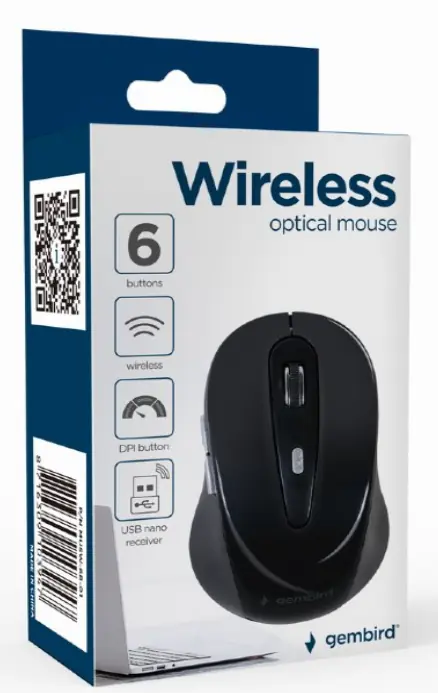Gembird Ratón inalámbrico ergonómico 6 botones - Imagen 3